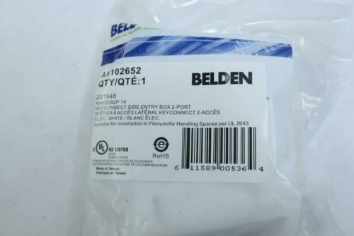Belden 2-Port Key Connect Side Entry Box White AX102652