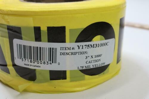 Quest Barricade Tape Cautions Yellow 3" x 1000' Y175M31000C