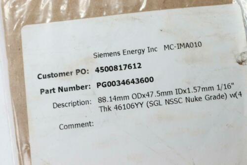 Siemens  MC-IMA010 88.14mm O.D x 47.5mm I.D x 1.57 mm x 1/16-In PG0034643600