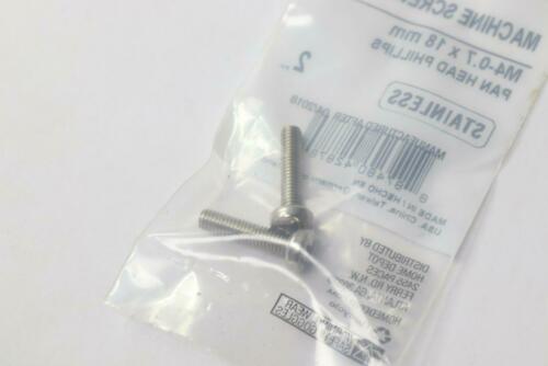 (2-Pk) Everbilt Phillips Pan Head  Machine Screw Stainless Steel M4-0.7 x 18mm