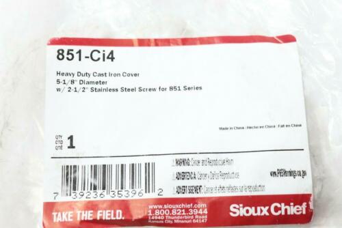 Sioux Chief Cover with Center Screw Cast Iron 5-1/8 Diametrer 851-CI4