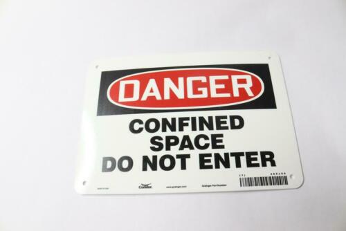 Lyle Danger Confined Space Sign Recycled Aluminum 7" x 10" U1-1033-RA_10X7