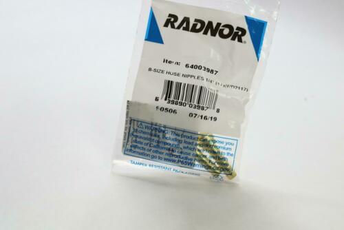 (2-Pk) Radnor Brass Oxygen Hose Nipple Set 9/16" - 18 B -1/4" ID 64003987