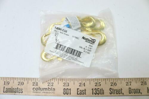 (4-Pk) National Hardware Double Bolt Snaps Plated Bronze 4-1/8" N890-006