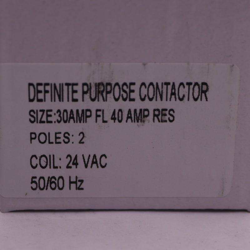 Bojack AC Condenser Compressor Definite Purpose Contactor 2-Poles 30A 24V AC