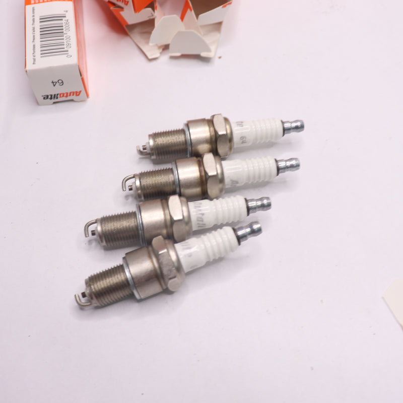 (4-Pk) Autolite Automotive Replacement Spark Plugs Copper Resistor 64