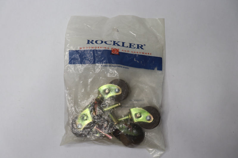 (4-Pk) Rockler Hardwood Swivel Caster Wheels