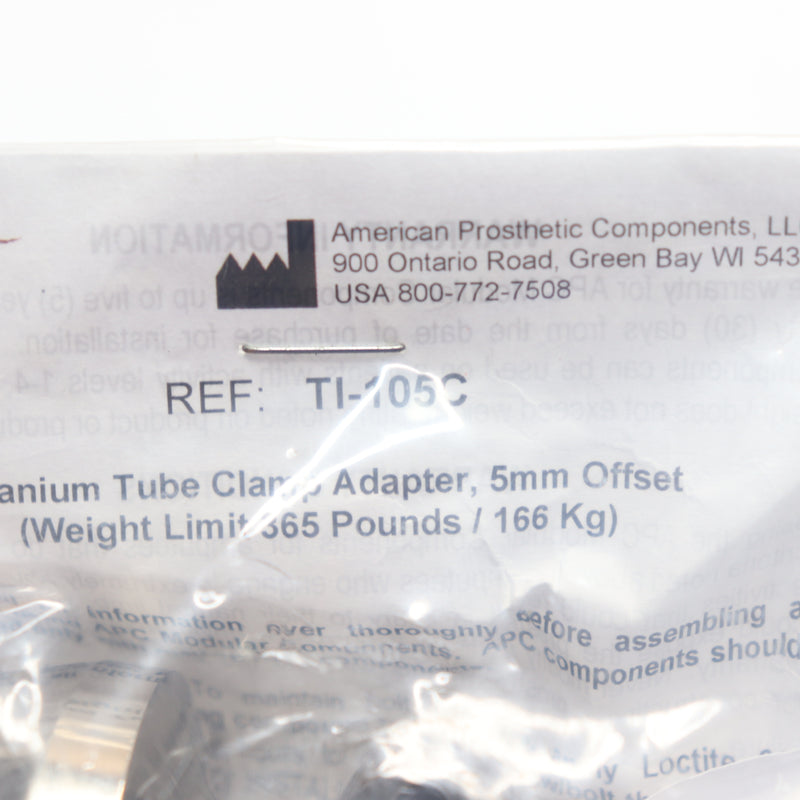 APC Titanium Tube CLamp Adapter 30mm w/ 5mm Offset MINT TI-105C