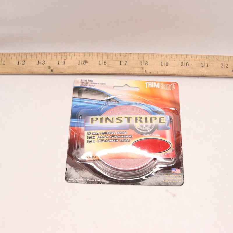 Trimbrite Pinstripe Tape Red 188" x 36' T1118