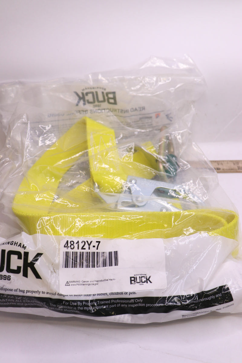 Buck Adjustable Lanyard Web Nylon Yellow 7 Ft. 4812Y-7