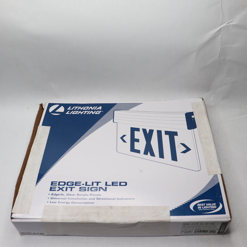 Lithonia Lighting  Emergency EDG Series LED Edge-Lit Exit Sign 120/277 Volt