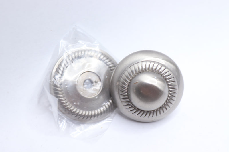 Liberty Cabinet Hardware Roped Knob with Backplate Satin Nickel 37mm