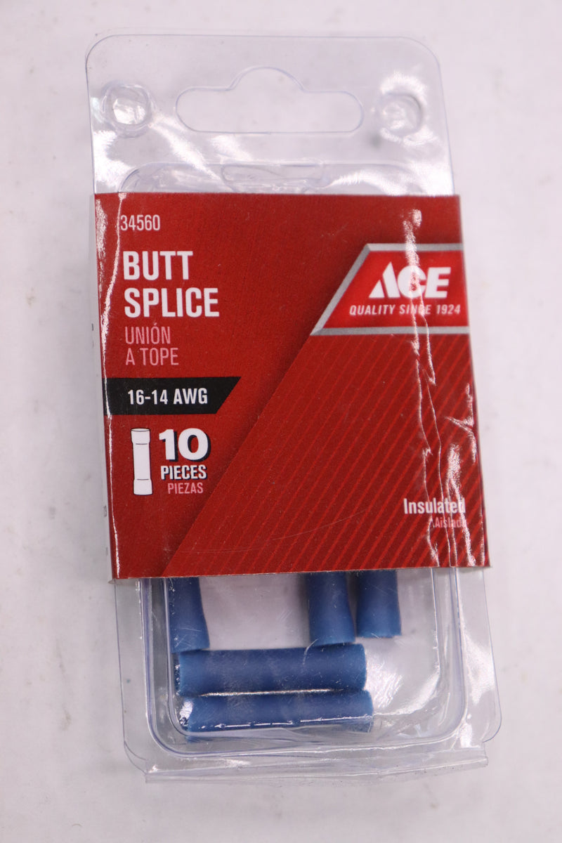 (10-Pk) Ace Butt Splice Connectors 16-14 AWG 34560