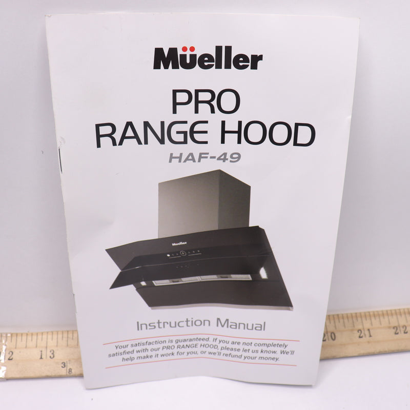 Mueller Pro Range Hood Exhaust Duct Base HAF-49 - Incomplete