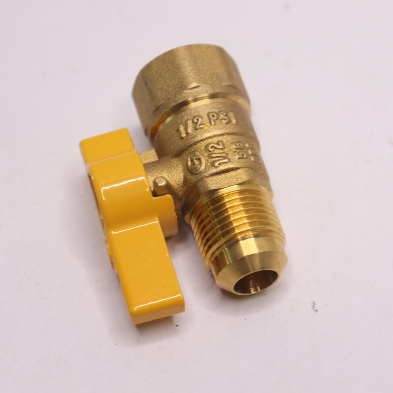 Eastman Magne Flo Gas Valve Brass 1/2" Flare X 1/2"FIP 60003B