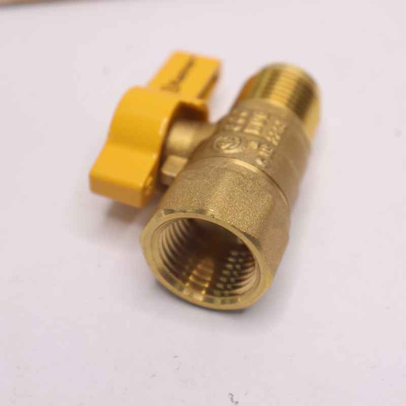 Eastman Magne Flo Gas Valve Brass 1/2" Flare X 1/2"FIP 60003B