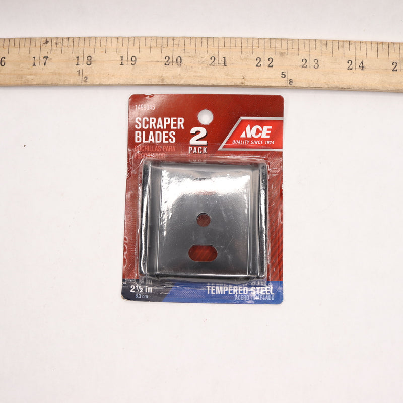 (2-Pk) Ace Paint Scraper Blade Tempered Steel  2-1/2" 1499045