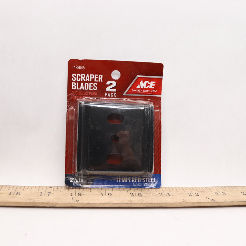 (2-Pk) Ace Paint Scraper Blade Tempered Steel  2-1/2" 1499045