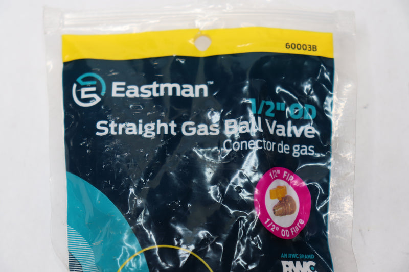 Eastman Gas Valve Brass 1/2" Flare x 1/2" FIP 60003B