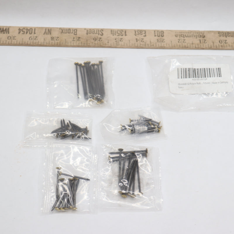 (50-Pk) Rikama Picture Nails Set Steel Black ‎HU-XI-192