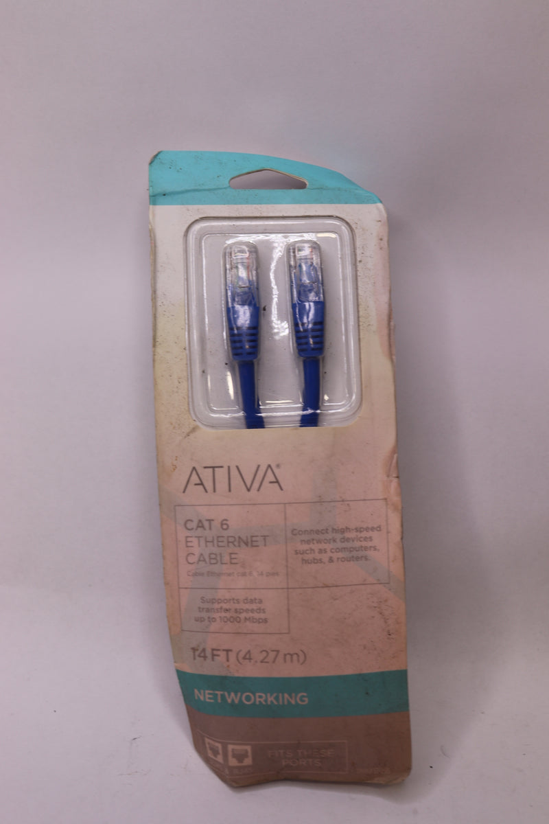 Ativa Highspeed Ethernet Cable Cat 6 Male to Male RJ45 14 ft.