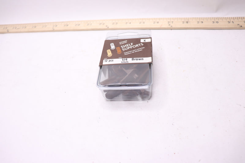 (12-Pk) Midwest Fastener Corp. Shelf Supports Brown 1/4" 12537
