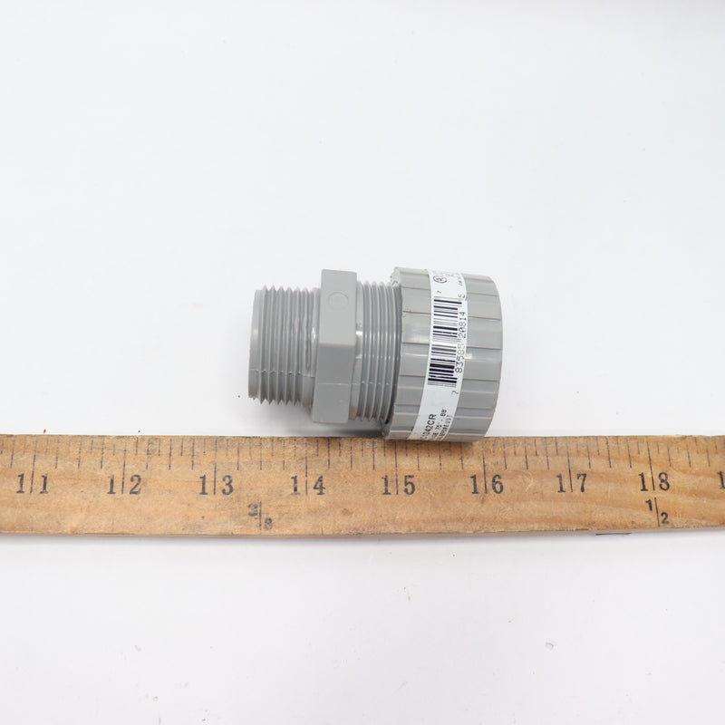 Hubbell Wire Management Cord Connector Straight Male Nylon 1" Hub x 0.75-0.88" D