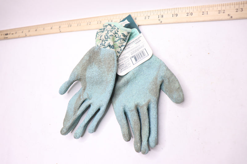 (1-Pair) Digz Garden Gloves Latex Coated Size M 75381 - Dusty