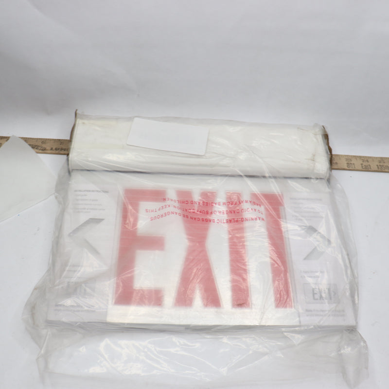 Acuity Adjustable Angle LED Exit Sign Surface Mount Red 120/277