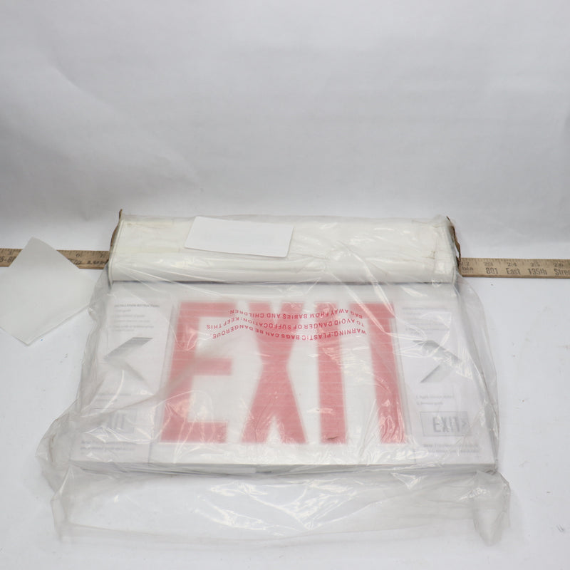 Acuity Adjustable Angle LED Exit Sign Surface Mount Red 120/277