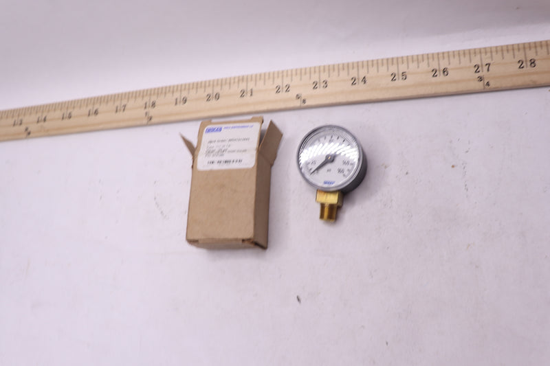 Wika Type 111.10 Pressure Gauge 0 - 160 psi 1 1/2" Diameter x 1/8" NPT 9747265