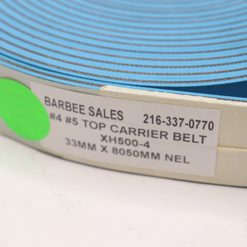 Barbee Sales Top Carrier Belts 33mm x 8050mm XH500-4