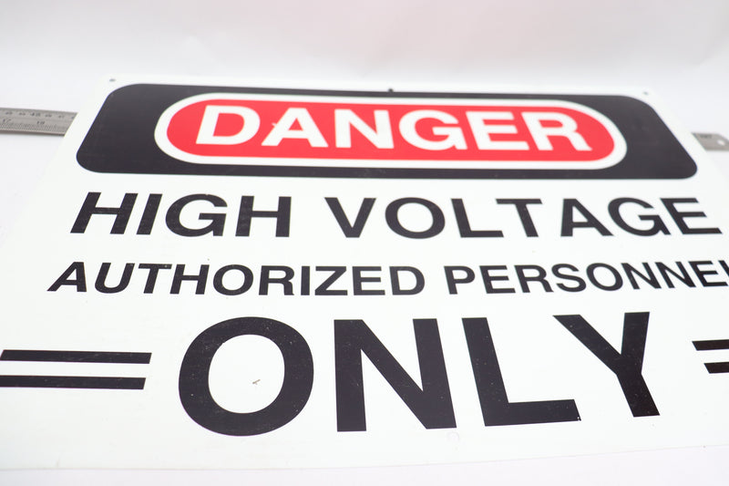 SmartSign Danger High Voltage Authorized Personnel Only Sign Plastic 20" x 14"