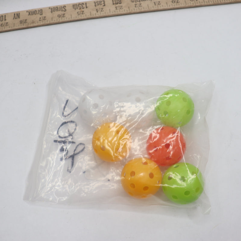 (7-Pk) Golf Balls Plastic Assorted 40mm for Swing Practice Driving Range