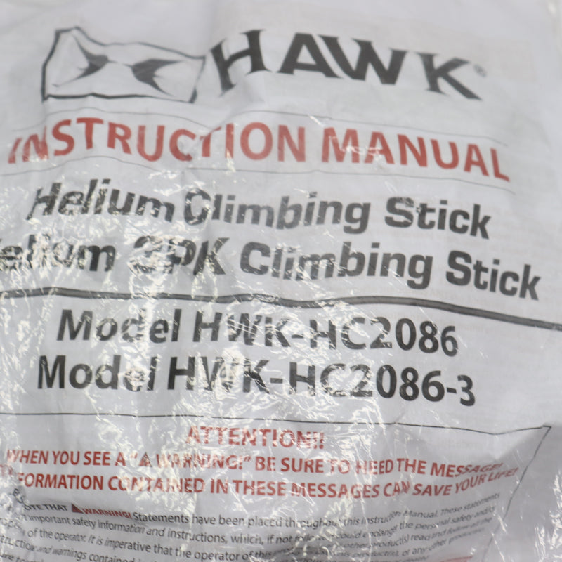 (3-Pk) Hawk Helium Climbing Stick HWK-HC2086-3 - Strap Only