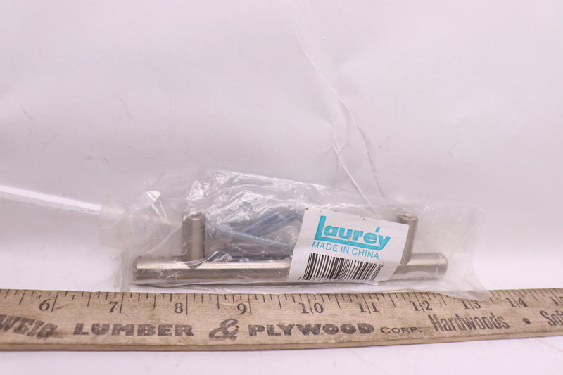 Laurey Steel Plated T-Bar Pull Brushed Satin Nickel 8-1/4" 87003
