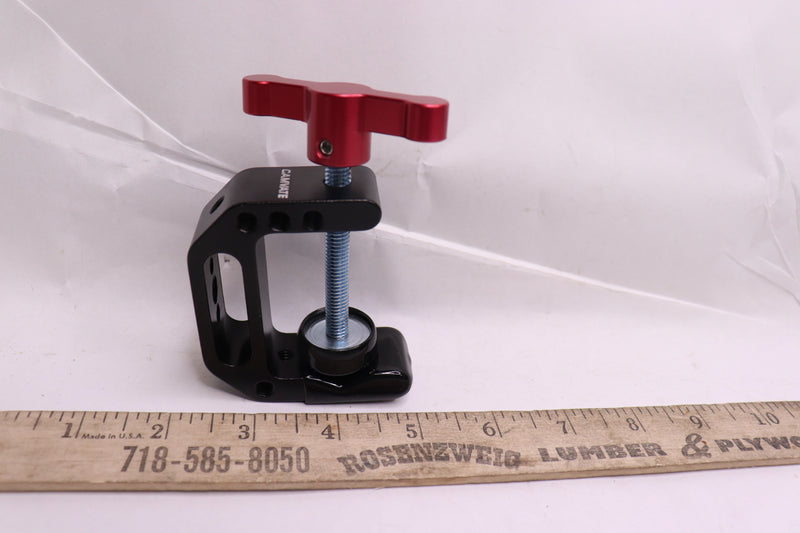 Camvate C-Clamp Red T-Handle for Camera Monitor 1/4" and 3/8" Thread Hole