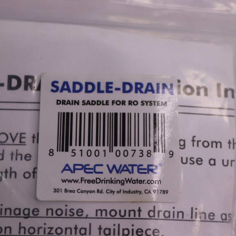 APEC Water Drain Saddle Valve With Quick Connect 1/4"