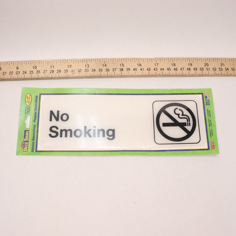 Hy-Ko No Smoking Sign 3" x 9" D-6