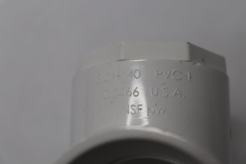 Lasco Pipe Fitting Tee Schedule 40 PVC White 2" Slip x Slip 401-020