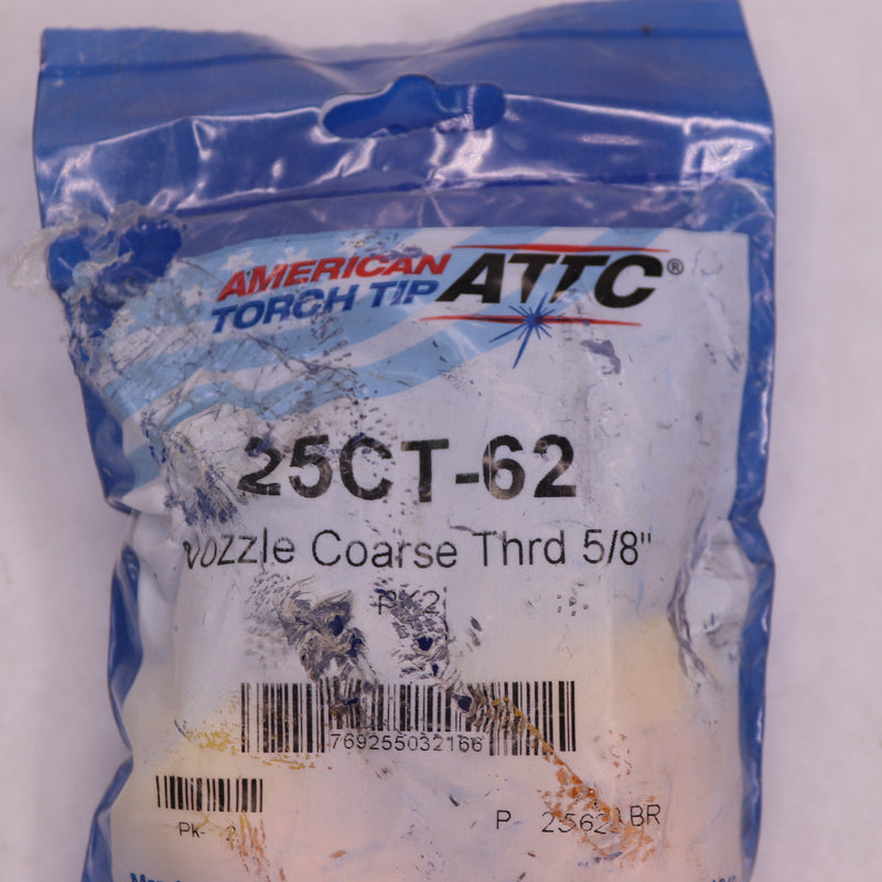(2-Pk) Nozzle Coarse Thread 5/8" 25CT-62