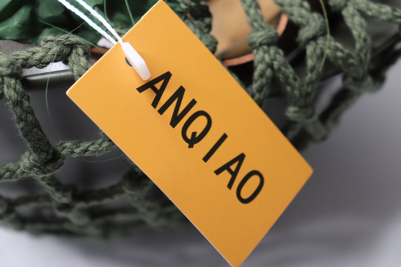 ANQIAO Helmet w/ Net Cover Eye Belt Reproduction Steel Green
