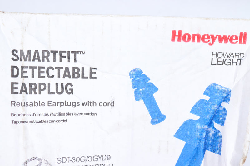 (100-Pk) Honeywell Detectable Corded Earplugs With Detachable Poly Cord