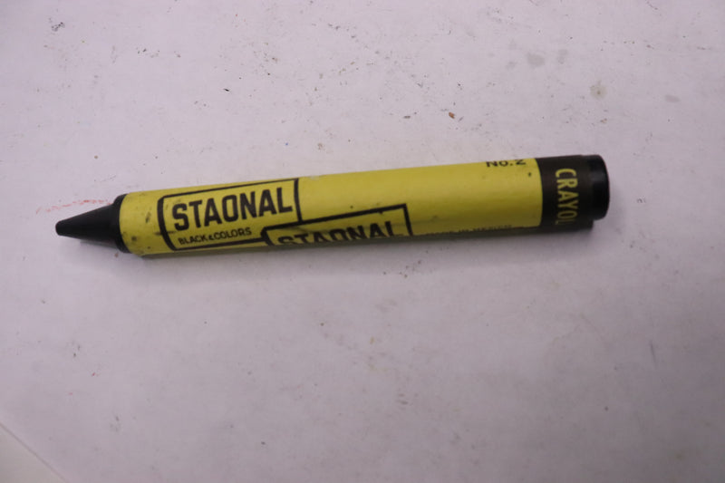 (7-Pk) Crayola No. 2 Staonal Marking Wax Crayons Black 52-0002-4-051