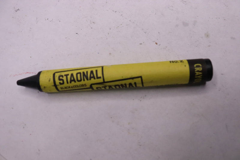 (7-Pk) Crayola No. 2 Staonal Marking Wax Crayons Black 52-0002-4-051