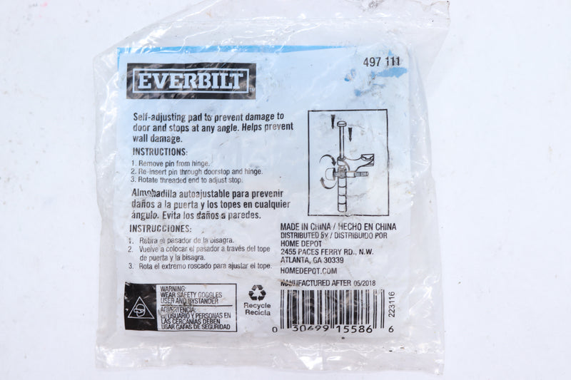 Everbilt Self Adjusting Hinge Pin Door Stop Satin Nickel 497 111