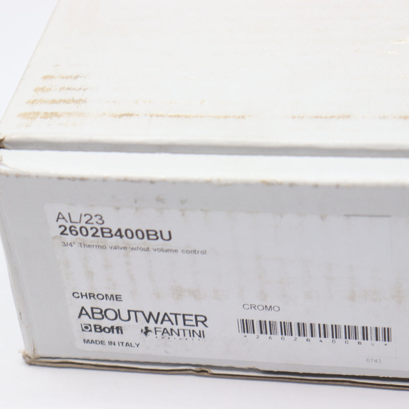 AboutWater AL/23 Thermostatic Valve Without Volume Control 3/4" 2602B400BU