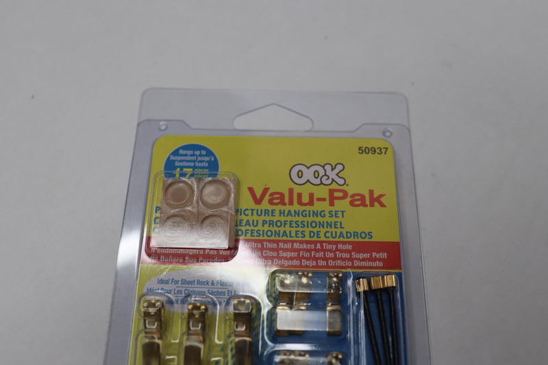 (4-Pk) OOK Picture Hanging Set Brass 50937