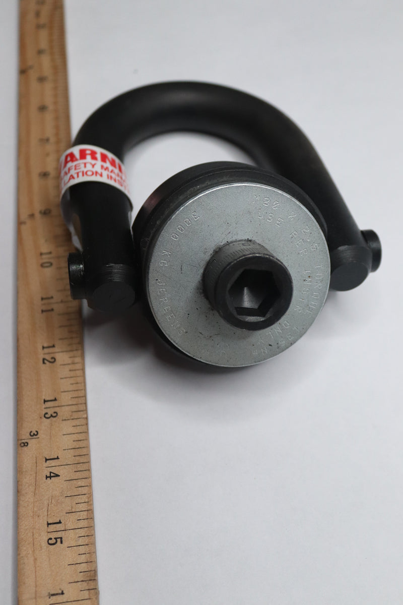 Jergens Center Pull Hoist Ring Alloy Steel Black Oxide M20 x 2.5" Thread