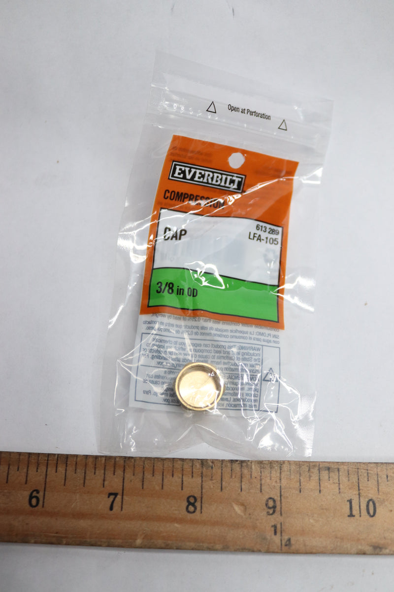 Everbilt Compression Cap Fitting Brass 3/8" 613 289 LFA-105